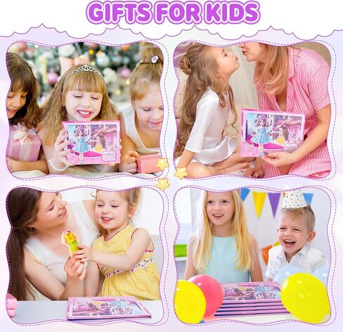 Magnetic Dress Up Dolls for Girls - Princess Magnet Paper Dolls Book with 3D City Buildings - Travel Car Trip Quiet Book Game Toys Easter Birthday Gifts for Kids Toddlers Ages 3 4 5 6 7(Style A) in Saudi Arabia