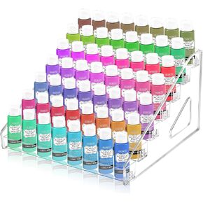 Vowcarol Clear Paint Organizer, Miniature Paint Holder 7 Layers Paint Storage Rack, Craft Paint Organizer Rack