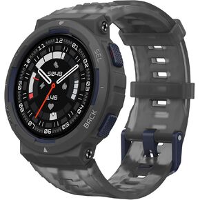 ساعة Amazfit T-Rex Pro الذكية للرجال، ساعة GPS خارجية متينة، عمر بطارية 18 يومًا، 15 معيارًا عسكريًا معتمدًا، أكثر من 100 وضع رياضي، مقاومة للماء 10 ATM، أسود (متجدد)