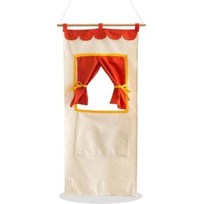 Puppet Show Theater for Kids with Curtain, Fit for Jungle Gyms Activity Gyms, Space Saver, Ideal for Pretend Play, Hand Puppets, Educational Kids Activitie for Toddlers 2+