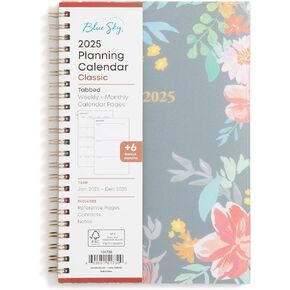 Blue Sky 2025 Weekly and Monthly Planner, January 2025 - December 2025, 5" x 8", Frosted Cover, Wirebound, Sophie