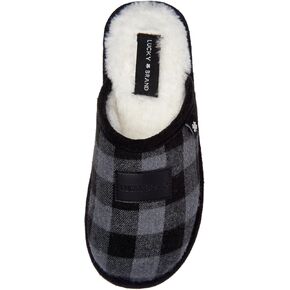 Lucky Brand Boy's Plaid Scuff Slippers