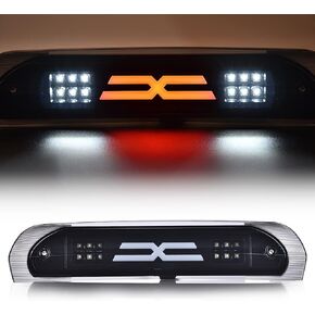 PIT66 LED 3rd Brake Light, Compatible with Truck Cap Topper Leer Are Century LED Recessed 3rd Third Brake Light Lamp AT-LED-36R Red Lens Chrome Housing