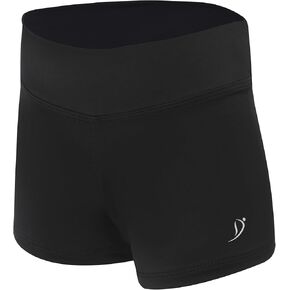 Dancina Gymnastics Shorts Athletic Dance Wear - Little Big Girls Classic and Metallic Sparkle