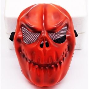 Evil Pumpkin Head Mask JackoLantern Halloween Party Costume Scary Props PVC