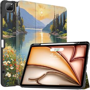 حافظة Soke New iPad Pro 12.9 2022/2021 مع حامل أقلام - [حماية كاملة للجسم + الجيل الثاني من شحن قلم Apple + تنبيه/غفو تلقائي]، غطاء خلفي ناعم من مادة TPU لجهاز iPad Pro 12.9 بوصة 6/5th Gen (كتاب أسود)