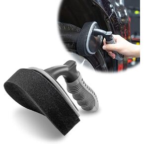 2 PCS Car Tire Shine Brush Sponge, Auto Tyre Polishing Brush Sponge Replacement, Tire Cleaning Sponges for Most Cars, Trucks, Motorcycles, Bikes, Car Accessories (Brush+Sponge)