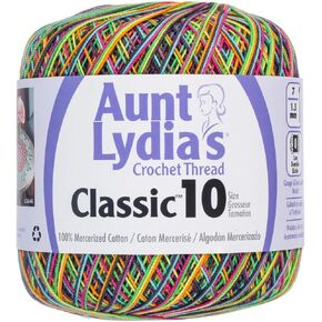 Aunt Lydia Classic Crochet Thread, Blacklight