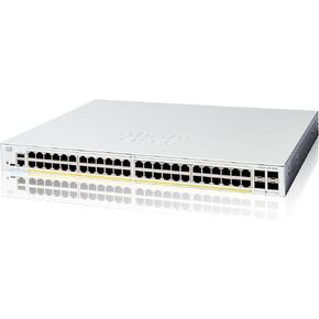 Cisco Catalyst 1200-48P-4G Smart Switch, 48 Port GE, PoE, 4x1GE SFP, Limited Lifetime Protection (C1200-48P-4G)