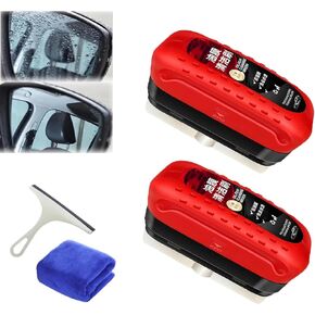 Automotive Oil Film Cleaning Brush 2 Pcs, Car Oil Film Cleaning Brush, Car Glass Oil Film Cleaner, Seedhubdok Glass Cleaning Board, Anti-rain Mist Cleaning Wipes Brush, Improves Clarity and Visibility