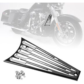 CNC Front Radiator Frame Grill Cover Guard Protector Fit for Harley Electra Glide Road King Street Glide FLHT FLHR FLTR FLHX 2014 2015 2016 Accessories (Black)