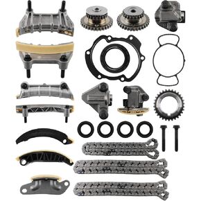 AUTOKAY 9-0753S 3.6 Timing Chain Kit for Chevy Equinox Malibu Traverse for Cadillac CTS SRX for GMC Acadia for Buick Enclave V6 Engine 2.8L 3.0L 3.6L