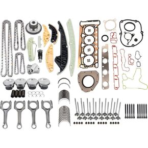 Engine Piston Rods Timing Chain Kit Replacement for 2008-2015 Audi A4 A6 Q5 TT VW Jetta Tiguan Golf GTI Passat CC 2.0T 06H109469T 06H109469AD