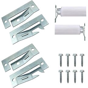 أجهزة ستائر مذهلة داخل دعامات تثبيت قابلة للتعديل للظلال ذات النمط الكلاسيكي - ملاءمة آمنة للبكرات المعدنية - 4 أزواج مع براغي in Kuwait