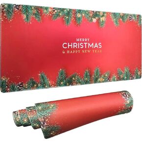 HONKID Christmas Mouse Pad - Extra Large Desk Mat with Waterproof Surface for Gaming & Office | Ideal for Home, Office, and Gaming Rooms | 35.43 x 15.75 Inches