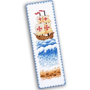 Counted Cross Stitch Bookmark Kit 'Tipi' - DIY Embroidery Set for Adults