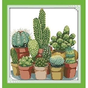 Stitchmelody 14CT Counted Cross Stitch Kits for Adults,DMC Threads Unprinted Pattern Embroidery Kit Needlework-Flower Cabin 17.3''×13''