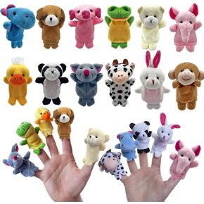 12 PCS Finger Puppets Set Mini Stuffed Animals Finger Puppet for Storytelling Playing Teaching Shows Playtime Schools Birthday Party Favor Supplies