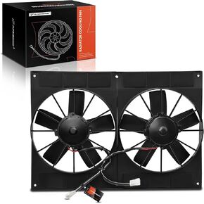 A-Premium 11'' 11 inch Slim Fan Push Universal Electric Radiator Cooling Fan, 12V 240W, 2600 m³/h, Without Mount Kit