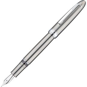 Asvine J16 Brushed Titanium Fountain Pen Jowo Medium Nib Piston Filling, Ink Window, Wrench & Box