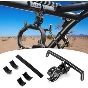 Wsays UTV Headphone Hanger Fits 1"-2" Roll Cage, Headphone Helmet Goggles Bottles Holder, UTV 1-2" Round Roll Bar Mount Compatible with Polaris RZR XP 1000 PRO Maverick X3