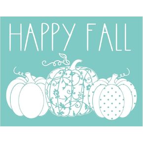 Briartw Happy Fall Pumpkins Silkscreen Stencil 8.5x11 Reusable Self-Adhesive Mesh Stencils Silk Screen Stencil Printing for Polymer Clay Home Decoration Printing on Wood Fabric Wall Cup Plate Glass