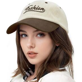 Sukeen Winter Baseball Caps with Adjustable Two-Tone Corduroy Hat for Women Men Fashion Warm Hat for Everyday Outdoor
