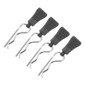 DMiotech 50Pcs Body Clips Pins with Pull Tabs, Black Universal RC Cars Parts Shell Replacement Parts for 1/10 1/12 Scale RC Car