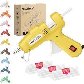 مسدس غراء ساخن صغير بقوة 20 وات من روميش مع مجموعة 30 عصا غراء، مجموعة مسدس غراء ساخن سريع التسخين للخدمة الشاقة للحرف اليدوية والإصلاحات (رمادي) in Kuwait
