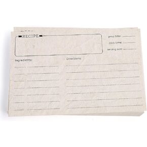 LotFancy Recipe Cards, 4x6 Inch, 60 Count, Double Sided, Blank Recipe Cardstock, Floral Recipe Index Cards