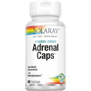 SOLARAY Adrenal Caps Freeze Dried, Veg Cap (Btl-Plastic) 170mg 60ct