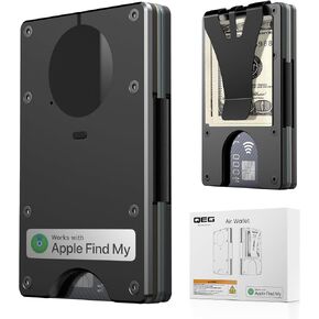 Air Wallet Minimalist Wallet With Built In Airtag Chip, Rfid Blocking Credit Card Holder, Slim Wallet For Men, Compatible With Apple Find My Ios Only,Trackable Wallet (Macaron Powder)