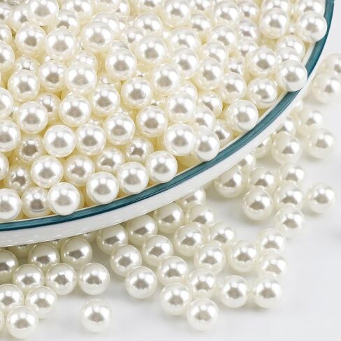 SUREAM 2600 PCS No Hole Vase Pearls, Ivory Polished Pearls for Decoration, Art Faux Pearls for Vase Fillers, 8mm Beads for Centerpieces Vases, Home, Wedding, Party, Christmas Decor in Saudi Arabia