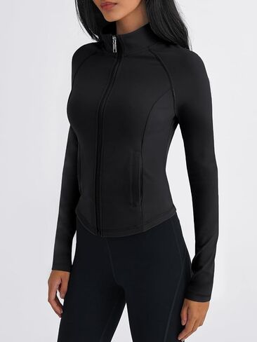 Trendy Queen Women's Athletic Full Zip Lightweight Jacket Long Sleeve Workout Tops Slim Fit Hoodies in Saudi Arabia