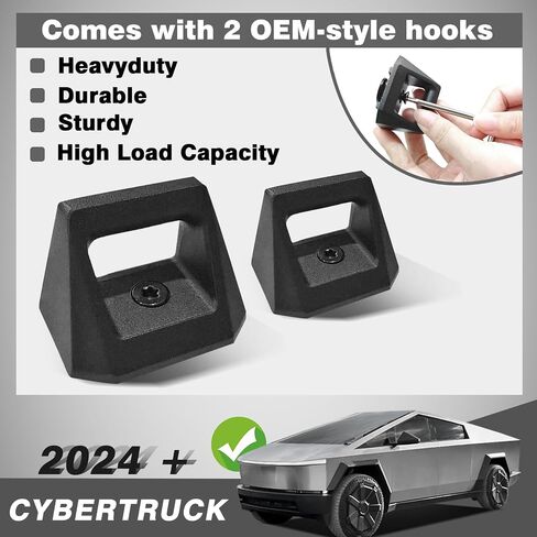 شبكة شحن بنمط مغلف من BestEvMod لسرير شاحنة الالتقاط متوافقة مع Tesla Cybertruck 2024+ خطاف قوي للغاية قابل للتمدد مع خطافات مسار 2 لتر (خطافات POM معززة، شبكة مغلف حامل) in Kuwait