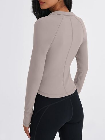 Trendy Queen Women's Athletic Full Zip Lightweight Jacket Long Sleeve Workout Tops Slim Fit Hoodies in Saudi Arabia