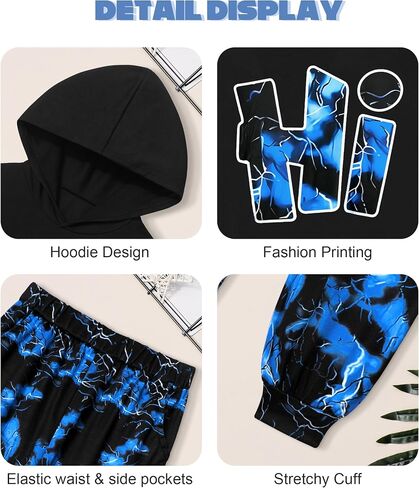Boys Clothes Camo Boys Outfits Letter Printing Pullover Hoodie and Pants 2Pcs Winter Kids Clothes Boys for 7-14 Years in Saudi Arabia