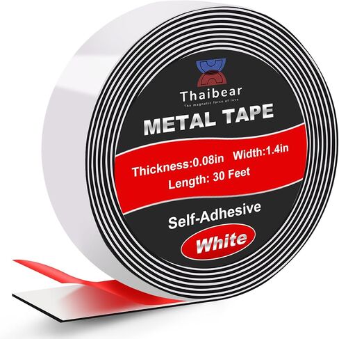 Thaibear Metal Tape for Magnets (1.4'' Wide x 5 ft Long) Flexible Metal Strips Self Adhesive, Ferrous Tape Stick Thin Metal Strips Roll for Magnets in Saudi Arabia