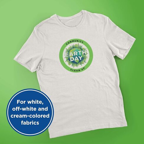 PrintWorks Printable Iron on Heat Transfer Paper for Light Fabrics & T-Shirts, 8.5" x 11", 25 Sheets, Easily DIY, Made in the USA in Kuwait