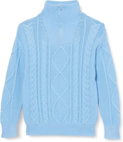 Amazon Essentials Boys and Toddlers' Quarter-Zip Cable-Knit Relaxed-Fit Sweater in Saudi Arabia