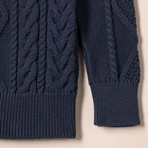 Amazon Essentials Boys and Toddlers' Quarter-Zip Cable-Knit Relaxed-Fit Sweater in Saudi Arabia