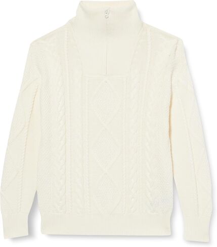 Amazon Essentials Boys and Toddlers' Quarter-Zip Cable-Knit Relaxed-Fit Sweater in Saudi Arabia