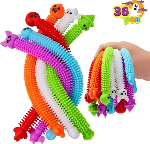 JOYIN 36 قطعة من ألعاب الهالوين القابلة للتمدد، ألعاب تخفيف التوتر الحسي المرنة للأطفال المصابين بالتوحد، التململ، والاسترخاء، هدايا أكياس المكافآت، هدايا حفلات الهالوين، ديكورات الهالوين in Saudi Arabia