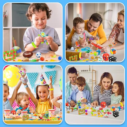 (100 Pcs) Fidget Toys Pack, Party Favors Stress Relief & Anxiety Relief Sensory Toy， Classroom Prizes Pinata Filler Treasure Box，Stocking Stuffers Gifts for Kids Boys Girls Teens in Saudi Arabia