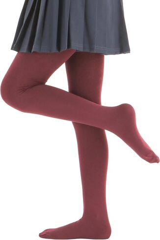 Girls Colorful Fleece Lined Tights Kids Warm Thermal Tights in Kuwait