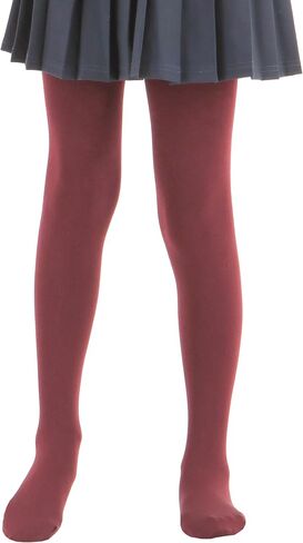 Girls Colorful Fleece Lined Tights Kids Warm Thermal Tights in Kuwait