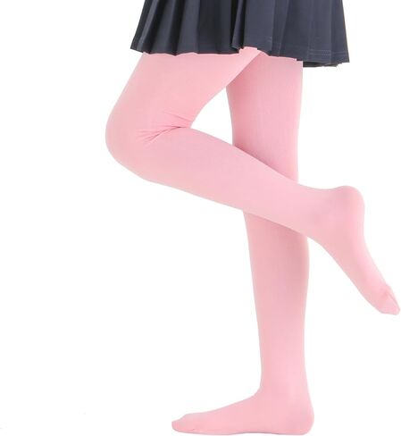 Girls Colorful Fleece Lined Tights Kids Warm Thermal Tights in Kuwait