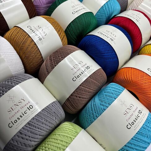 S Sensy Classic Size 10-Mercerized Giza Cotton #0 Lace Yarn White 618 Yards in Saudi Arabia