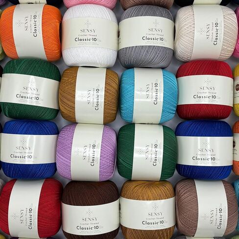 S Sensy Classic Size 10-Mercerized Giza Cotton #0 Lace Yarn White 618 Yards in Saudi Arabia