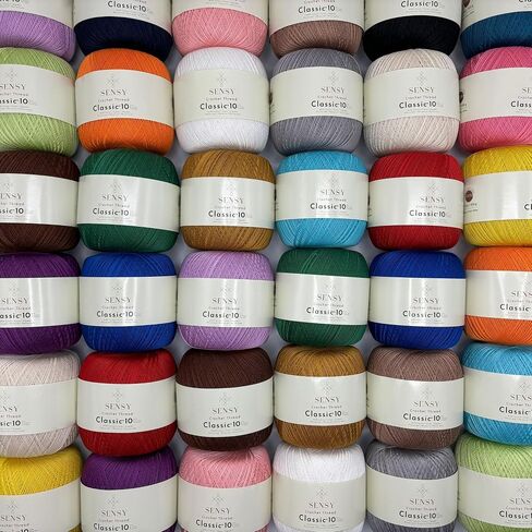 S Sensy Classic Size 10-Mercerized Giza Cotton #0 Lace Yarn White 618 Yards in Saudi Arabia